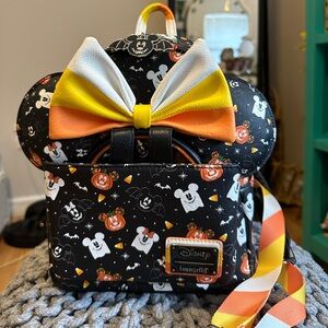 Halloween Mickey Pumpkin/ Ghost LoungeFly with matching ears